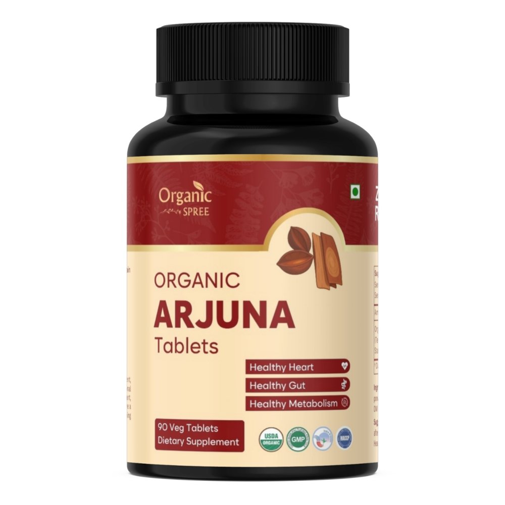 Organic Spree Arjuna 90 Tablets - Supports Cardiovascular Health l USDA Organic Certified